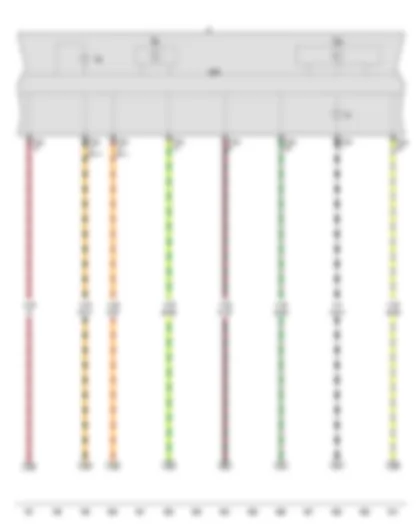 Wiring Diagram  VW SAVEIRO 2015 - Rev. counter - Speedometer - Control unit in dash panel insert - Dash panel insert - Main beam warning lamp - Alternator warning lamp