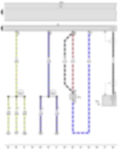 Wiring Diagram  VW SAVEIRO 2015 - Onboard supply control unit - Aerial - Rear left bass loudspeaker - Aerial amplifier