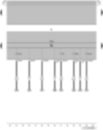 Wiring Diagram  VW SAVEIRO 2006 - Control unit with display in dash panel insert - main beam warning lamp - left turn signal warning lamp - speed warning lamp - yellow symbol