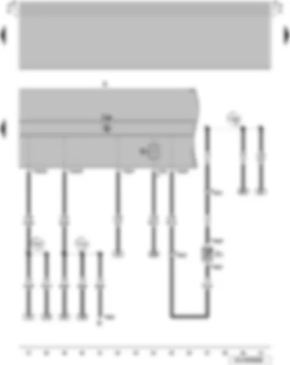 Wiring Diagram  VW SAVEIRO 2006 - Fuel gauge - coolant temperature display sender - control unit with display in dash panel insert - dash panel insert