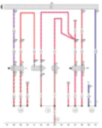 Wiring Diagram  VW SAVEIRO 2014 - Radiator fan 2nd speed relay - Fresh air blower and radiator fan relay - Engine control unit - Radiator fan