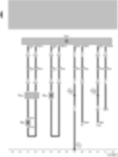 Wiring Diagram  VW SAVEIRO 2006 - Airbag coil connector/return spring with slip ring - Airbag control unit - Driver side airbag igniter - Front passenger side airbag igniter 1