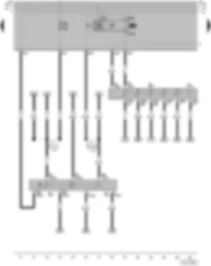 Wiring Diagram  VW SAVEIRO 2003 - Turn signal switch - Hazard warning light switch - Headlight dipper/flasher switch - Hazard warning light relay - Hazard warning light system warning lamp