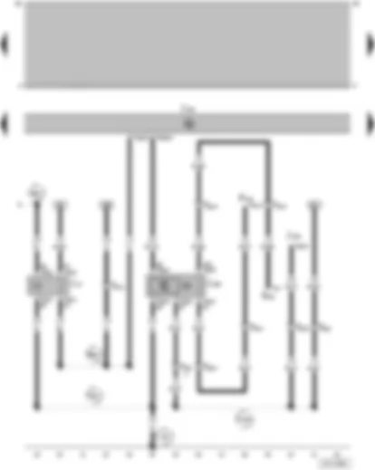 Wiring Diagram  VW SAVEIRO 2003 - Current supply relay - Fresh air blower and radiator fan relay - Motronic control unit  - Air conditioning system switch-off relay