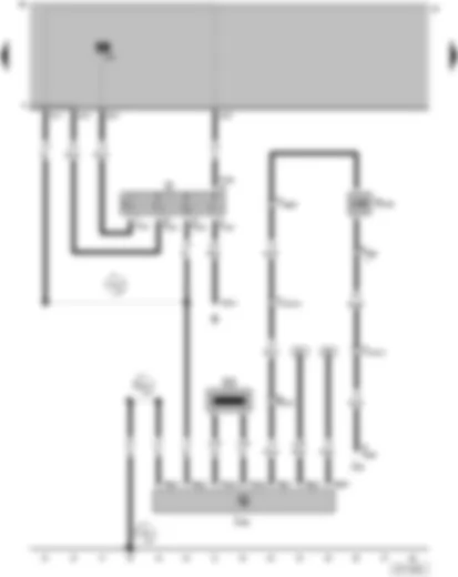 Wiring Diagram  VW SAVEIRO 2000 - Ignition/starter switch - Immobilizer reading coil - Immobilizer control unit - Fuel shut-off valve