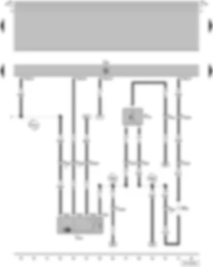 Wiring Diagram  VW SAVEIRO 2003 - Interruptor na maçaneta (moleta) externa da porta do condutor para sistema de advertência anti-roubo - Aparelho de comando do sistema de alarme - Luz de advertência - porta esquerda - Motor do fecho centralizado (Safe) - porta do condutor