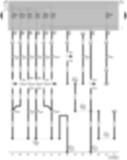 Wiring Diagram  VW SAVEIRO 2002 - Dipped beam bulb - left - Dipped beam bulb - right - Main beam bulb - left  - Main beam bulb - right - Side light bulb - left - Tail light bulb - right - Side light bulb - right - Tail light bulb - left