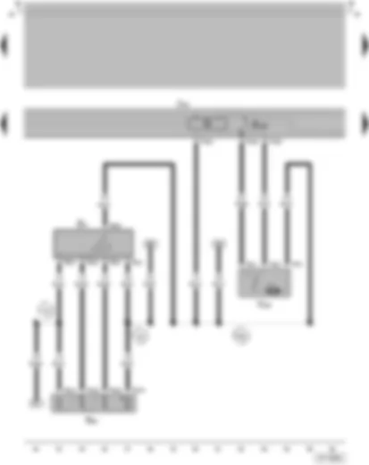 Wiring Diagram  VW SAVEIRO 2003 - Fresh Air Blower Switch - Fresh Air/Recirculating Flap Switch - Air conditioning system control unit - Fresh air blower with overheating fuse series resistor