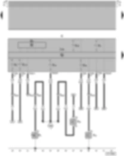 Wiring Diagram  VW SAVEIRO 2004 - Handbrake warning switch - Oil pressure switch - Brake fluid level warning contact - Rev. Counter - Dash panel insert - Alternator warning lamp - Oil pressure warning lamp