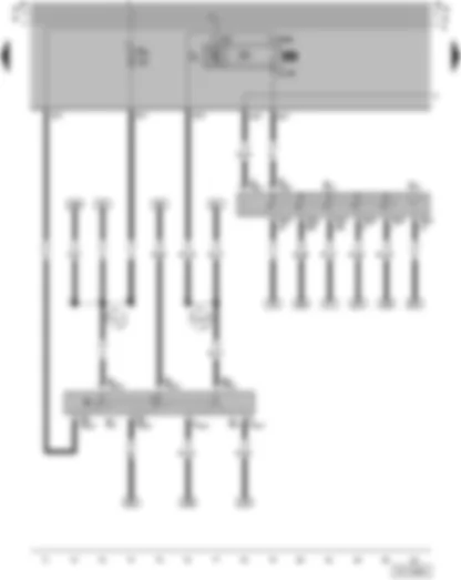 Wiring Diagram  VW SAVEIRO 2003 - Turn signal switch - Hazard warning light switch - Headlight dipper/flasher switch - Hazard warning light relay - Hazard warning light system warning lamp