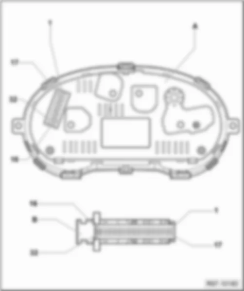 VW SAVEIRO 2016 Control unit with display in dash panel insert J285