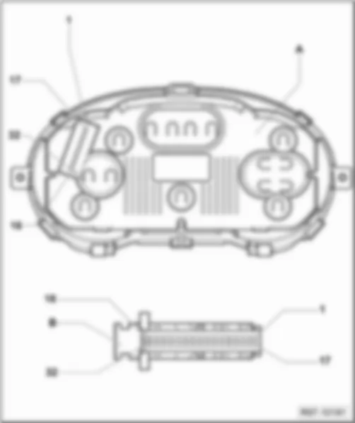VW SAVEIRO 2016 Control unit with display in dash panel insert J285
