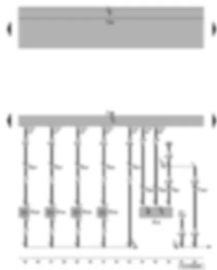 Wiring Diagram  VW SHARAN 2007 - Diesel direct injection system control unit - unit injector valves - Hall sender