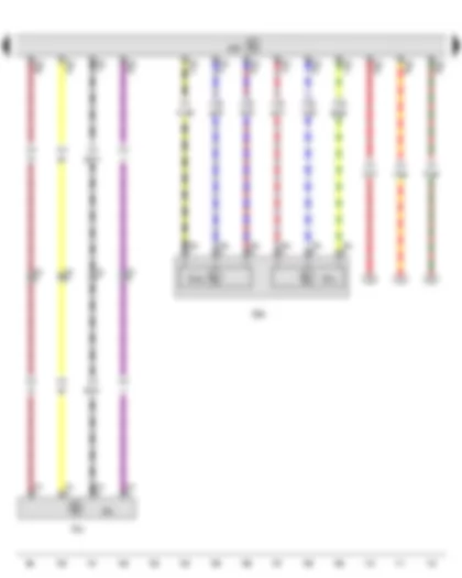 Wiring Diagram  VW SHARAN 2011 - Accelerator pedal module - Intake air temperature sender - Accelerator position sender - Accelerator position sender 2 - Engine control unit