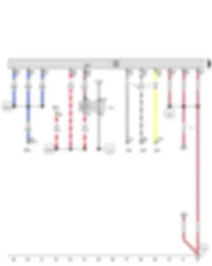 Wiring Diagram  VW SHARAN 2013 - Terminal 30 voltage supply relay - Engine control unit