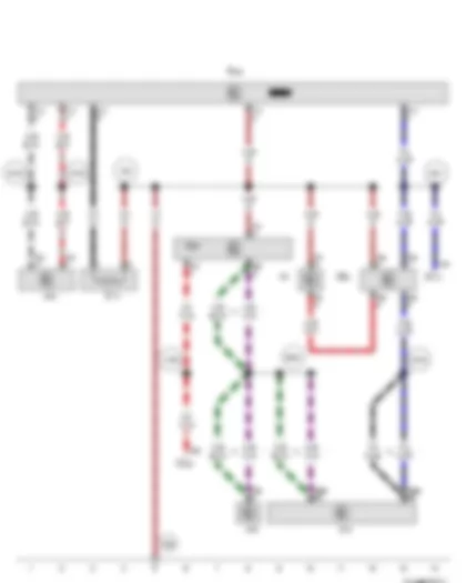 Wiring Diagram  VW SHARAN 2012 - Front camera for driver assist systems - Windscreen heater for front sensors