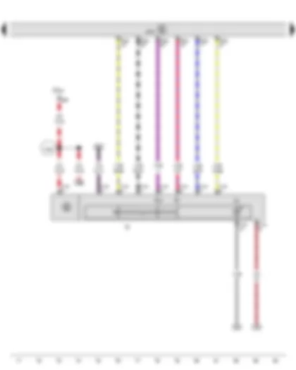 Wiring Diagram  VW SHARAN 2012 - Light switch - Onboard supply control unit