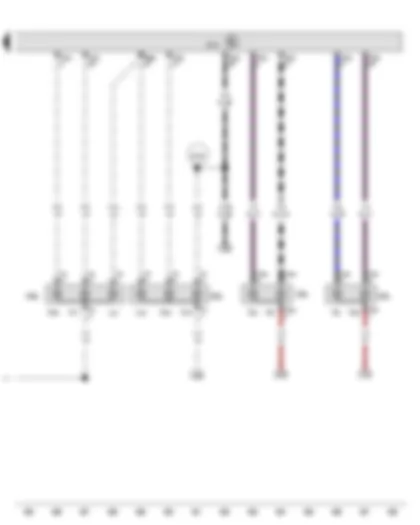 Wiring Diagram  VW SHARAN 2012 - Onboard supply control unit - Left tail light - Left tail light 2 - Right tail light 2