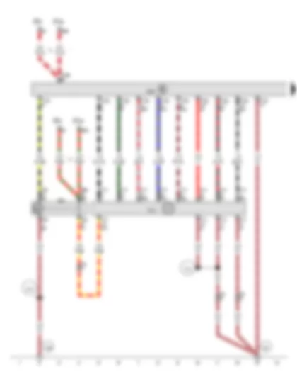 Wiring Diagram  VW SHARAN 2013 - Trailer detector control unit - Trailer voltage supply relay - Trailer socket