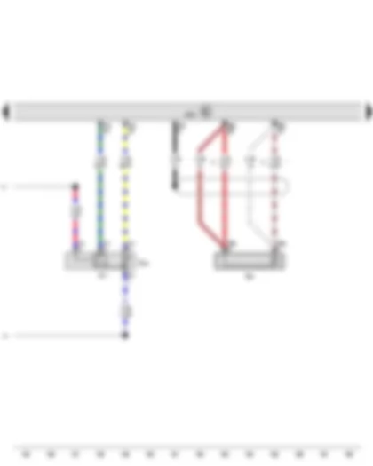 Wiring Diagram  VW SHARAN 2015 - Intake air temperature sender - Knock sensor 1 - Engine control unit