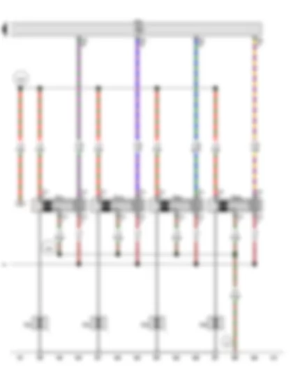 Wiring Diagram  VW SHARAN 2017 - Engine control unit - Ignition coil 1 with output stage - Ignition coil 2 with output stage - Ignition coil 3 with output stage - Ignition coil 4 with output stage