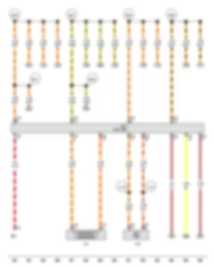 Wiring Diagram  VW SHARAN 2016 - Data bus diagnostic interface - Control unit 1 for information electronics - Diagnostic connection