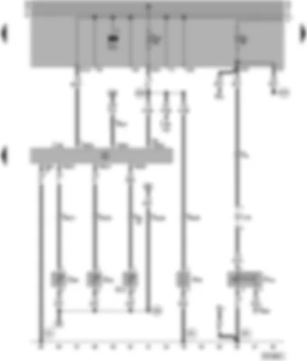 Wiring Diagram  VW SHARAN 1996 - Motronic control unit - coolant temperature sender - intake manifold temperature sender - exhaust gas recirculation temperature sensor - engine compartment light