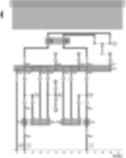 Wiring Diagram  VW SHARAN 1996 - Radiator fan relay - radiator fan series resistance - radiator fan separate fuse
