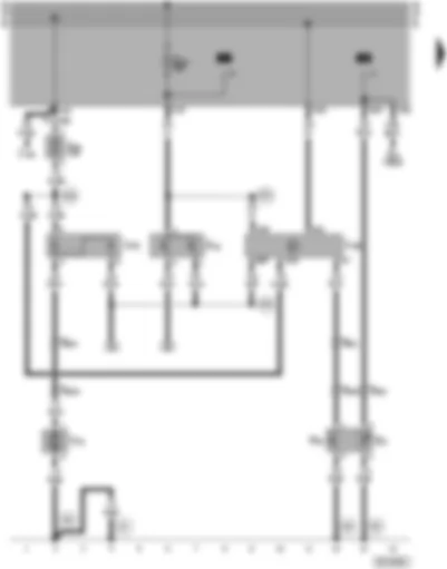 Wiring Diagram  VW SHARAN 1998 - Radiator fan run-on control unit - thermo switch - continued coolant circulation pump