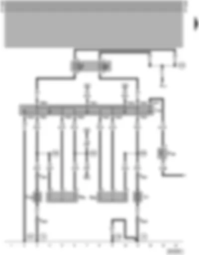 Wiring Diagram  VW SHARAN 1996 - Radiator fan relay - radiator fan - radiator fan series resistance