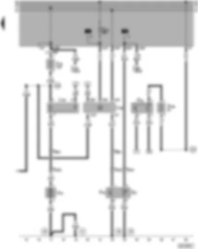 Wiring Diagram  VW SHARAN 1998 - Radiator fan run-on control unit - thermo switch - continued coolant circulation pump