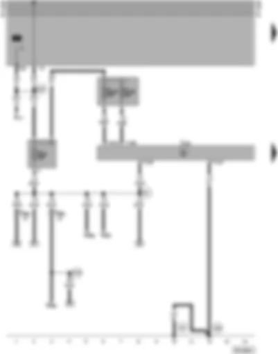 Wiring Diagram  VW SHARAN 1998 - Central locking system and anti-theft warning system control unit - central locking system fuse
