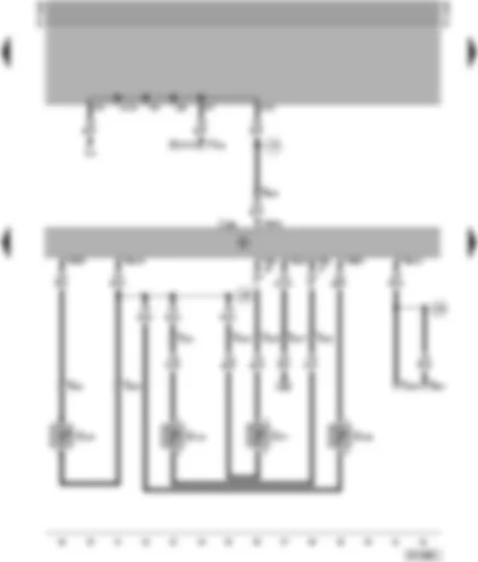 Wiring Diagram  VW SHARAN 1998 - Climatronic control unit - ambient temperature sensor - sunlight penetration photo sensor - coolant temperature sender - vent temperature sender