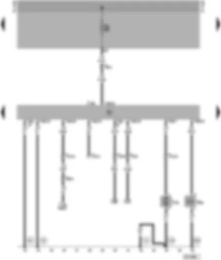 Wiring Diagram  VW SHARAN 1997 - Climatronic control unit - two-way valve for fresh and recirculating air flap - coolant circulation pump