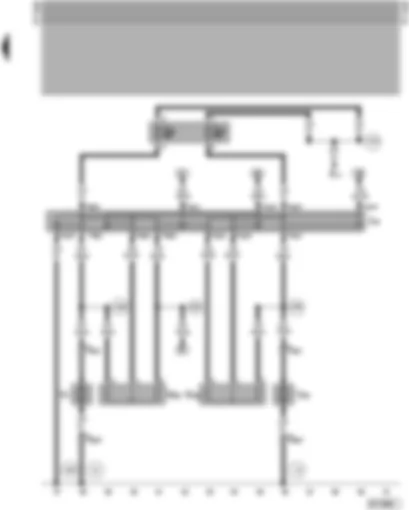Wiring Diagram  VW SHARAN 1998 - Radiator fan relay - radiator fan series resistance - radiator fan separate fuse