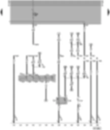 Wiring Diagram  VW SHARAN 1996 - Self diagnosis junction box - cigarette lighter - radio connection