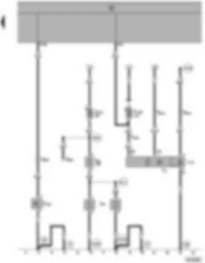 Wiring Diagram  VW SHARAN 2000 - Digital clock - 12V sockets - rear left door contact switch (rear)