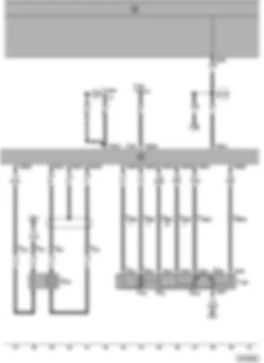Wiring Diagram  VW SHARAN 1998 - Simos control unit - lambda probes - throttle valve control unit