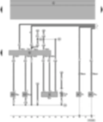 Wiring Diagram  VW SHARAN 1999 - Simos control unit - oil pressure switch - air mass meter - exhaust gas recirculation valve
