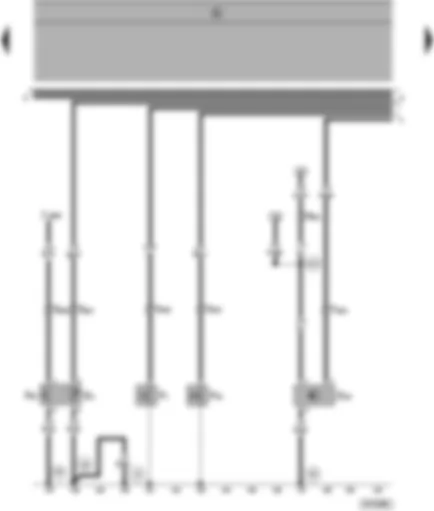 Wiring Diagram  VW SHARAN 1998 - Oil pressure switch - speedometer sender - fan run-on thermo-switch