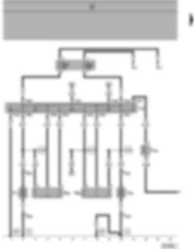 Wiring Diagram  VW SHARAN 2000 - Radiator fan relay - radiator fan - radiator fan series resistor