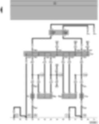 Wiring Diagram  VW SHARAN 1999 - Radiator fan relay - radiator fan - radiator fan series resistor