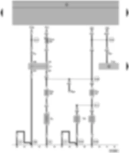 Wiring Diagram  VW SHARAN 2000 - Heater control unit B4W/D4W - battery cut-out relay - second battery - 12 V socket