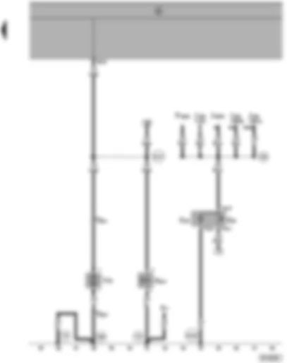 Wiring Diagram  VW SHARAN 2000 - Coolant circuit valve - recirculating pump - air conditioner switch