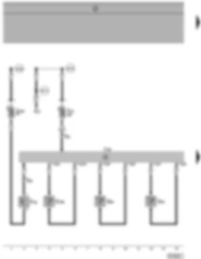 Wiring Diagram  VW SHARAN 2000 - Heater control unit D3W - temperature sensor - flame monitor - ambient temperature switch - overheating sensor
