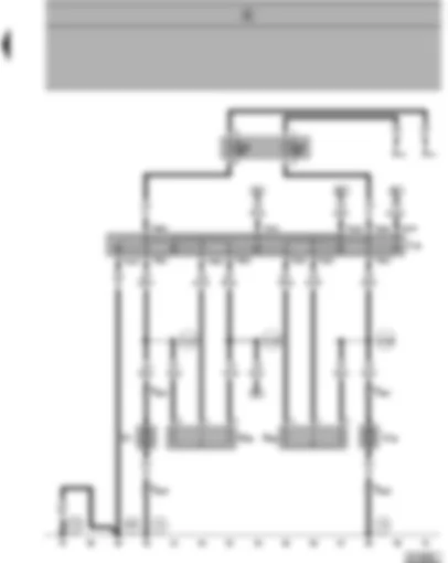 Wiring Diagram  VW SHARAN 1998 - Radiator fan relay - radiator fan - radiator fan series resistor
