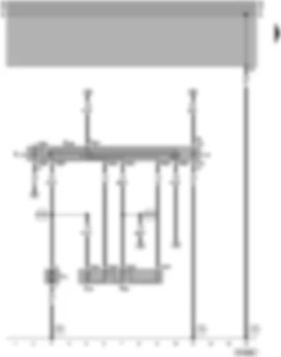 Wiring Diagram  VW SHARAN 1998 - Fresh air blower - fresh air and recirculating air switch