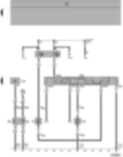 Wiring Diagram  VW SHARAN 1999 - Radiator fan relay - radiator fan - fan run-on thermo-switch