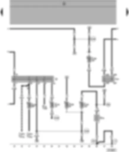 Wiring Diagram  VW SHARAN 1999 - Ignition/starter switch - terminal 30 voltage supply relay - heater element (crankcase breather)
