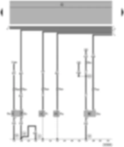 Wiring Diagram  VW SHARAN 2000 - Oil pressure switch - speedometer sender - fan run-on thermo-switch